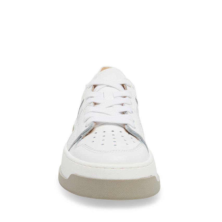 White / Silver Steve Madden Joey Women's Sneakers | PH 3042NUE